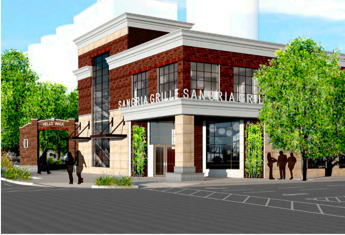 A restaurant and adjoining public space proposal from an RFP process in Moscow, Idaho